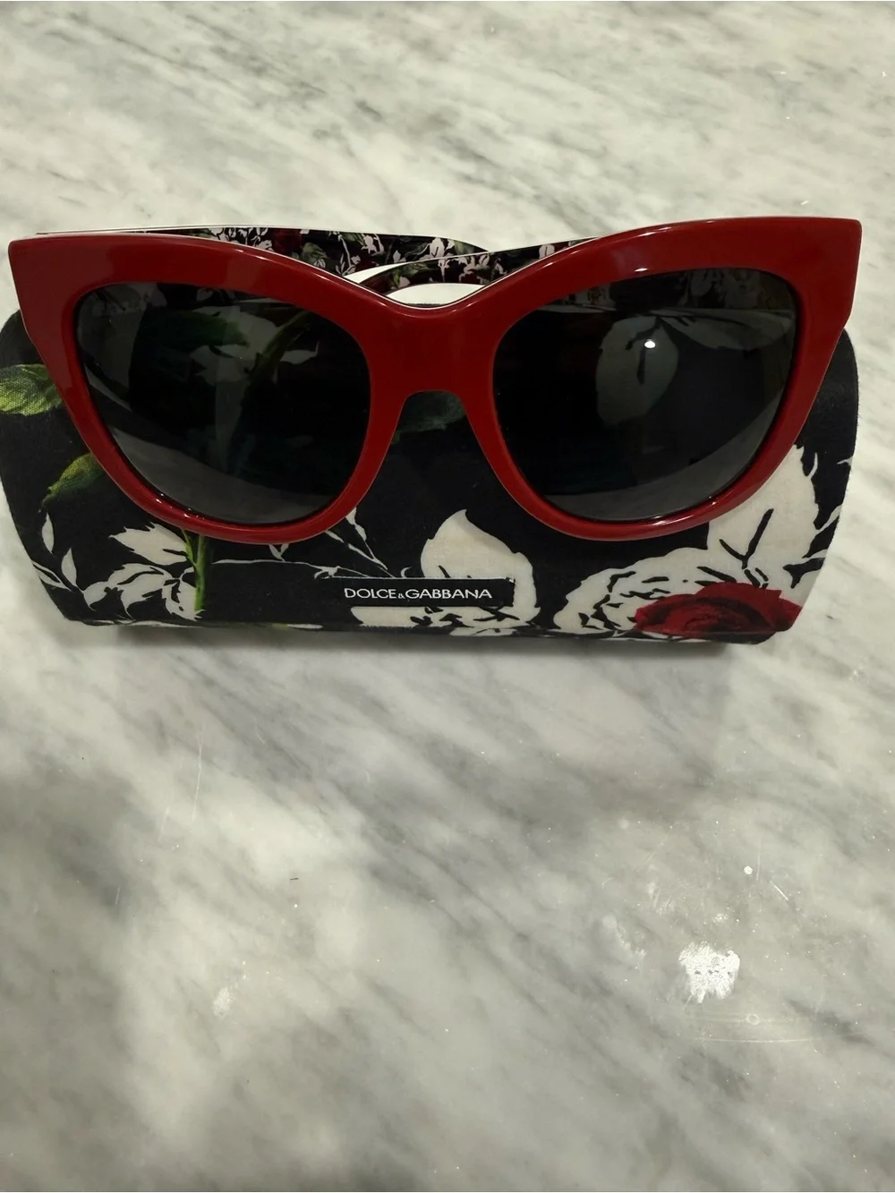 Dolce & Gabbana DG4270 Red on Floral Sunglasses